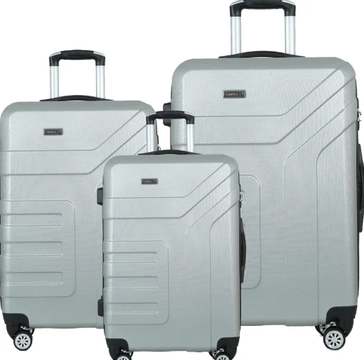 20、24、28 inch silver luggage