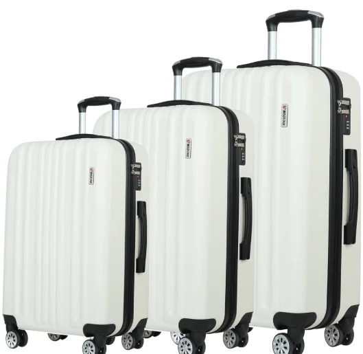 3 Piece Case white Luggage