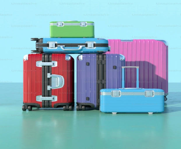 colorful hardside luggage set