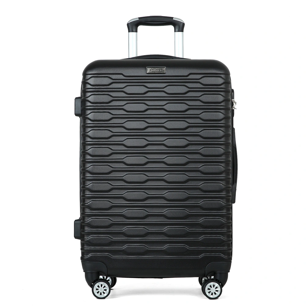 black hard shell luggage