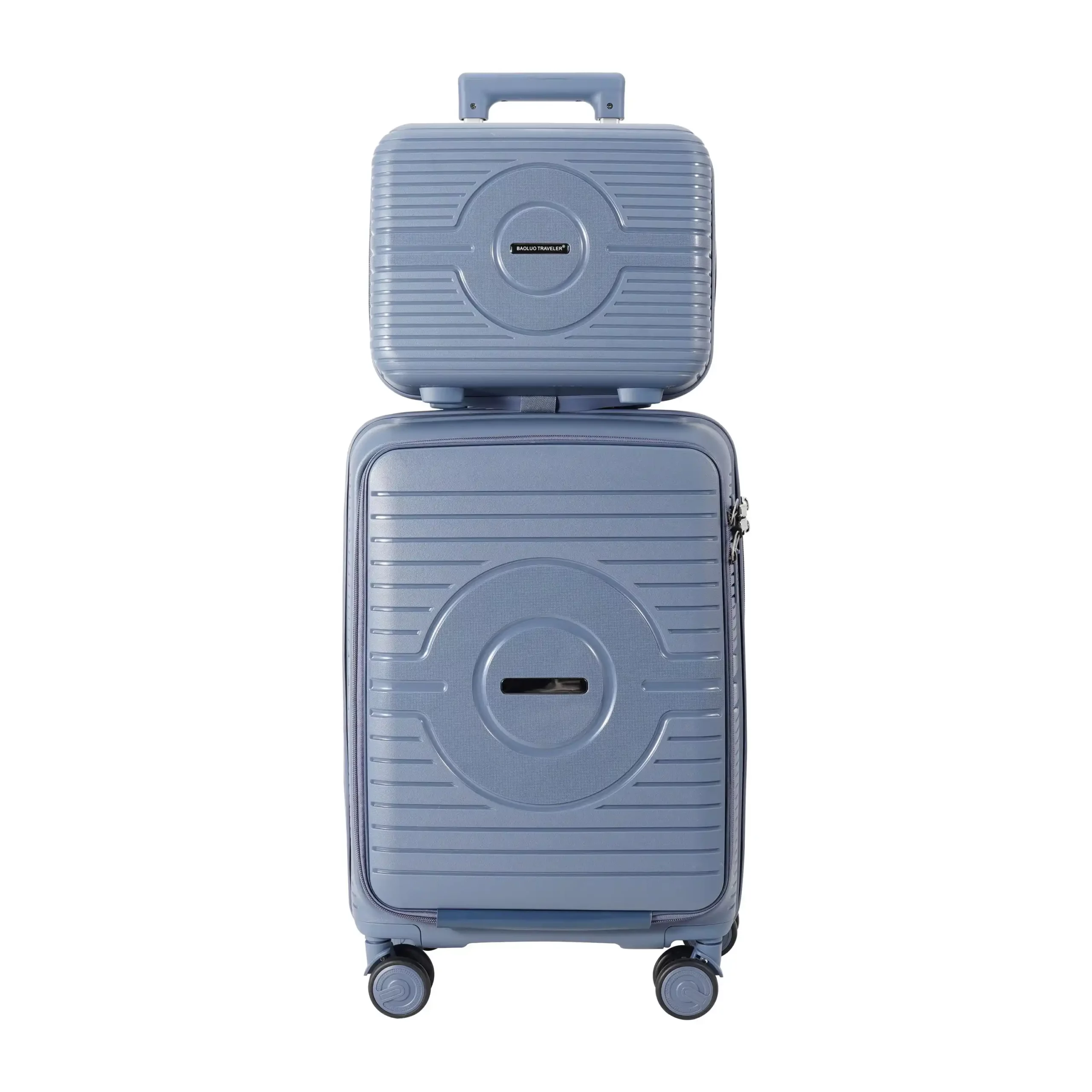 gray hard shell suitcase