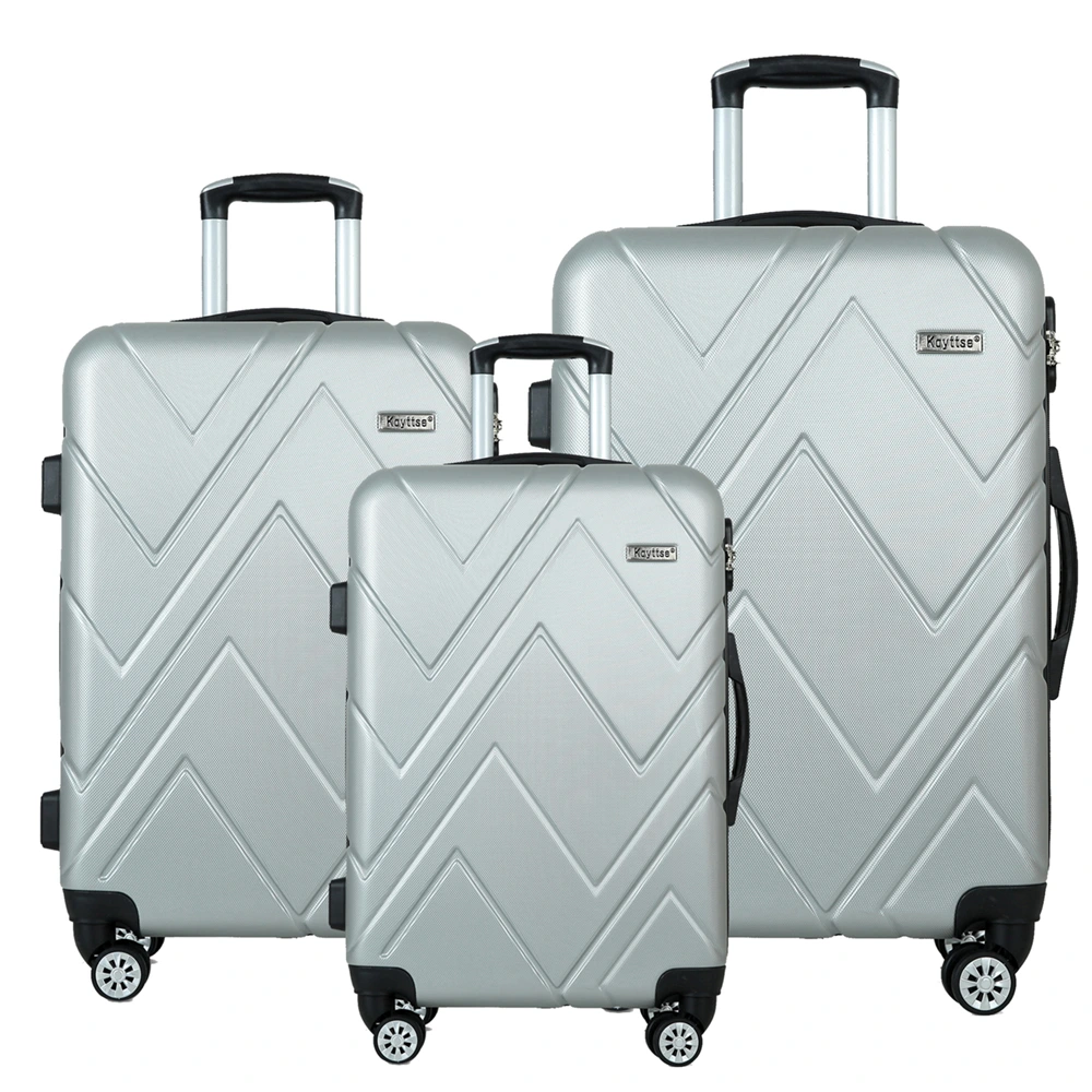 silver-chevron-luggage-set