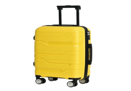 Yellow hard shell PP luggage set -20/24/28 inch swivel wheel suitcase