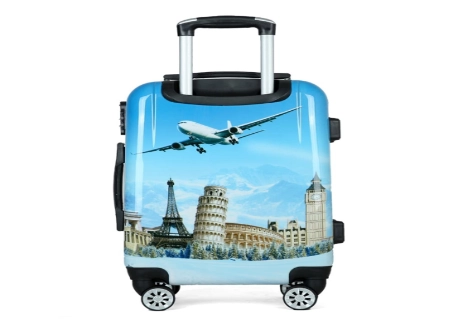 Large capacity lightweight travel suitcase with rotating wheels