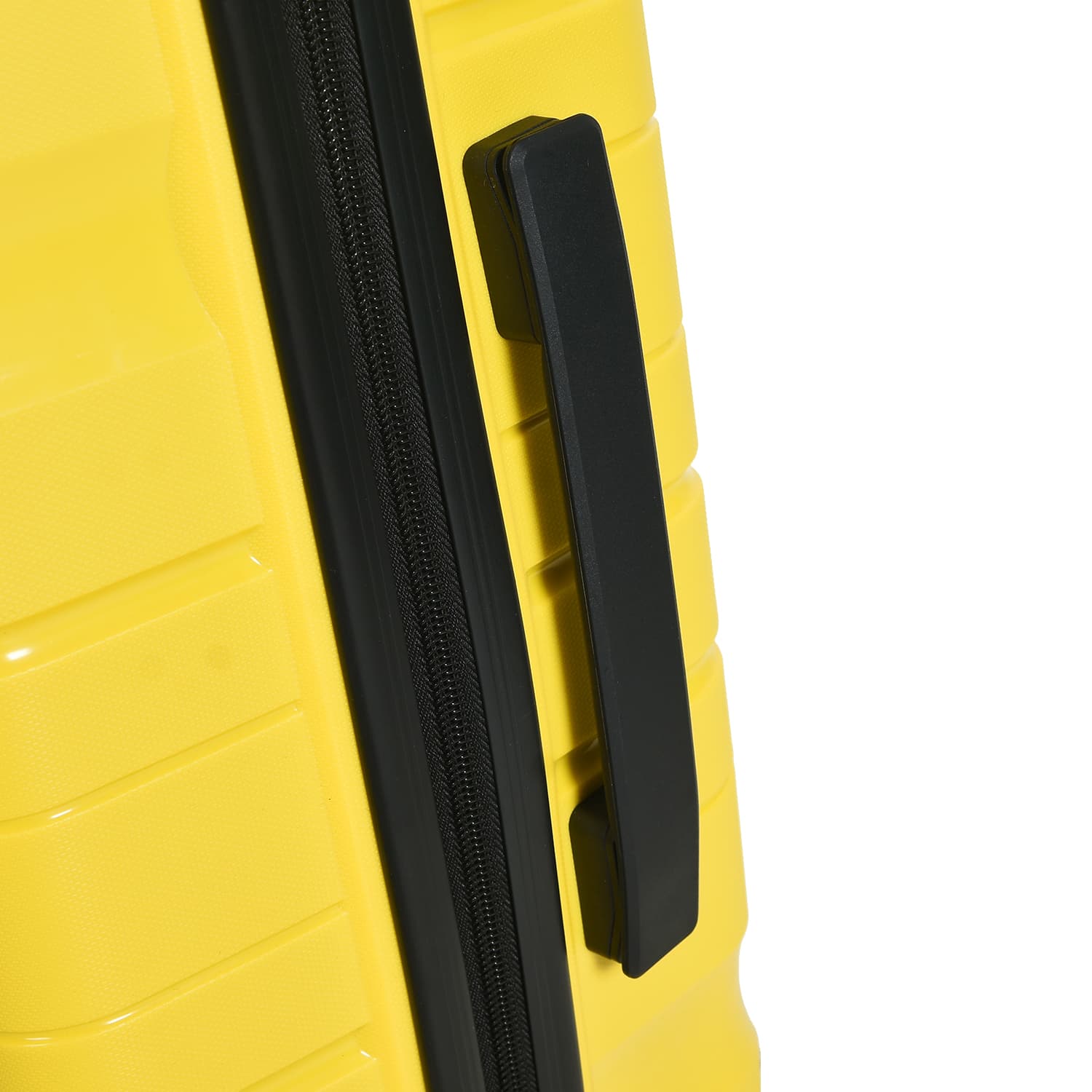 Yellow hard shell PP luggage set -20/24/28 inch swivel wheel suitcase, lightweight and durable