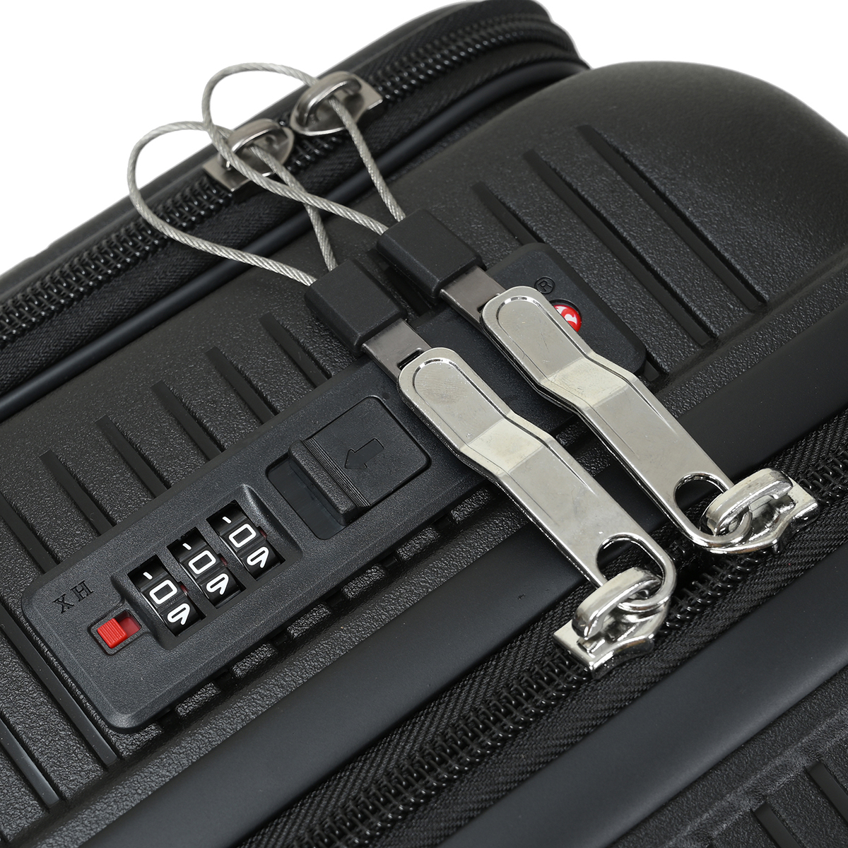 PP daily durable luggage set – large capacity 2-piece travel suitcase with front cover