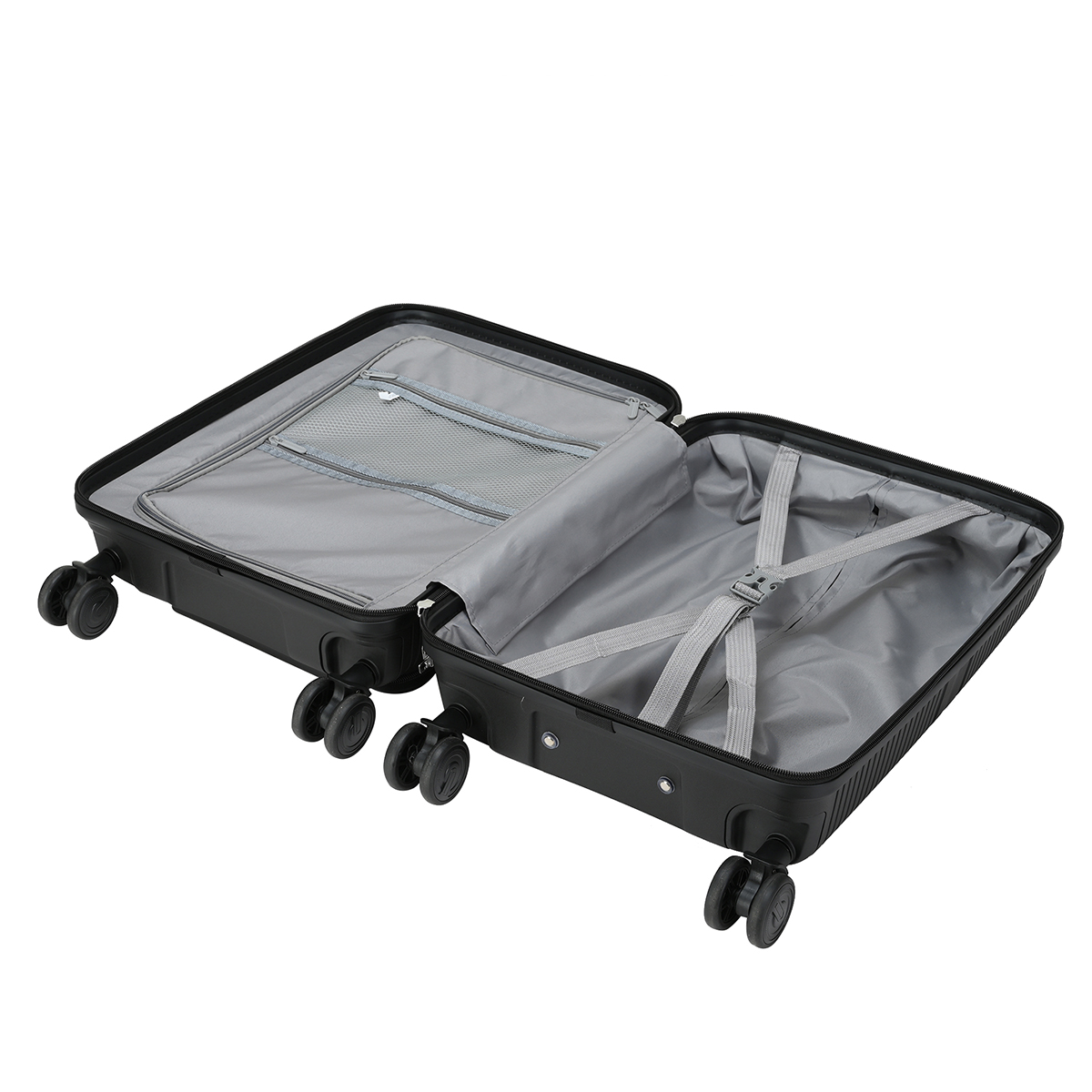 PP daily durable luggage set – large capacity 2-piece travel suitcase with front cover
